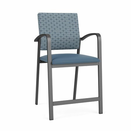 LESRO Newport Hip Chair Metal Frame, Charcoal, RS Rain Song Back, MD Titan Seat NP1161